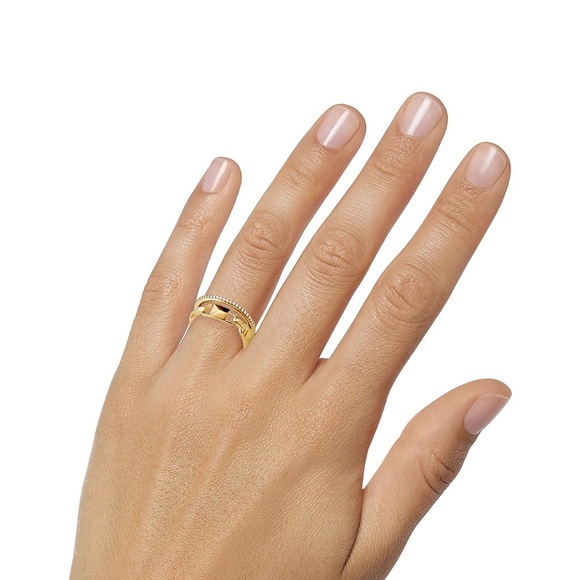 Women's Mercer Link Double Row Sterling Silver Ring - Picture 3 of 9